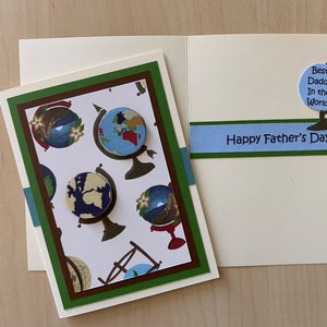 Carte de fête des pères faite main par des enfants, carte de fête des pères faite main pour papa, carte du meilleur papa du monde, carte du monde pour papa de garçon, carte mignonne