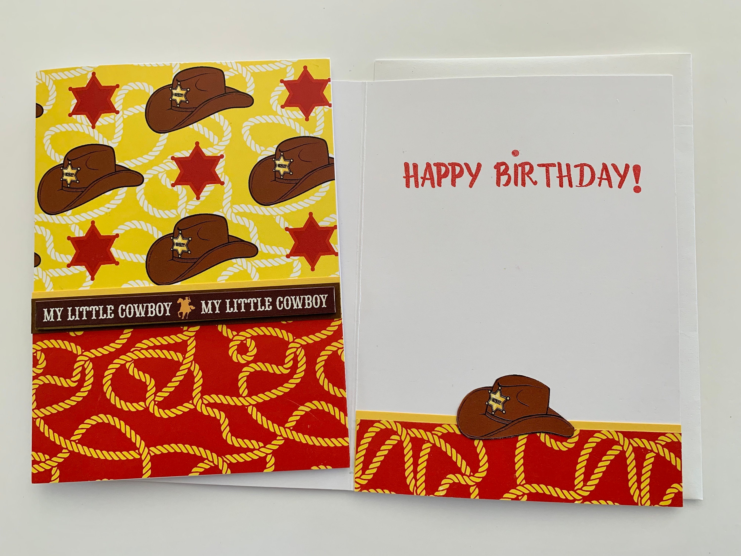 Western birthday card for boy Cowboy card for kids | Etsy