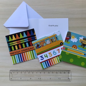 Mini cartes de remerciement pour enseignant, jeu de cartes de remerciement pour enseignant du préscolaire, carte de fin d'année pour enseignant, carte de remerciement pour paraprofessionnel, école