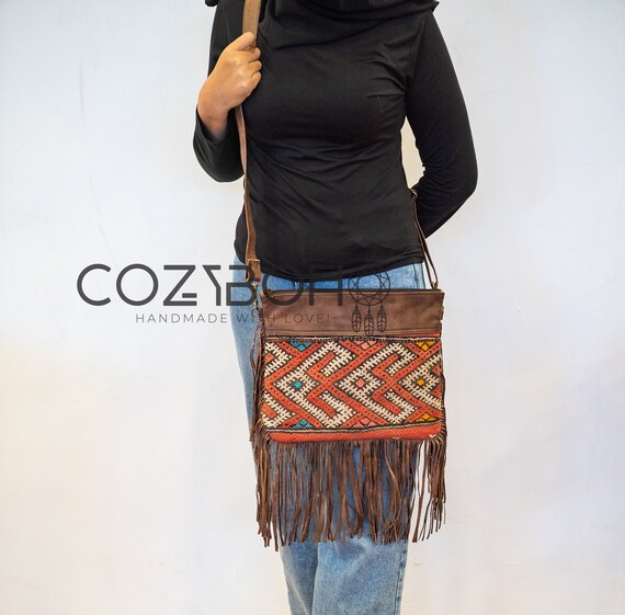 boho fringe purse