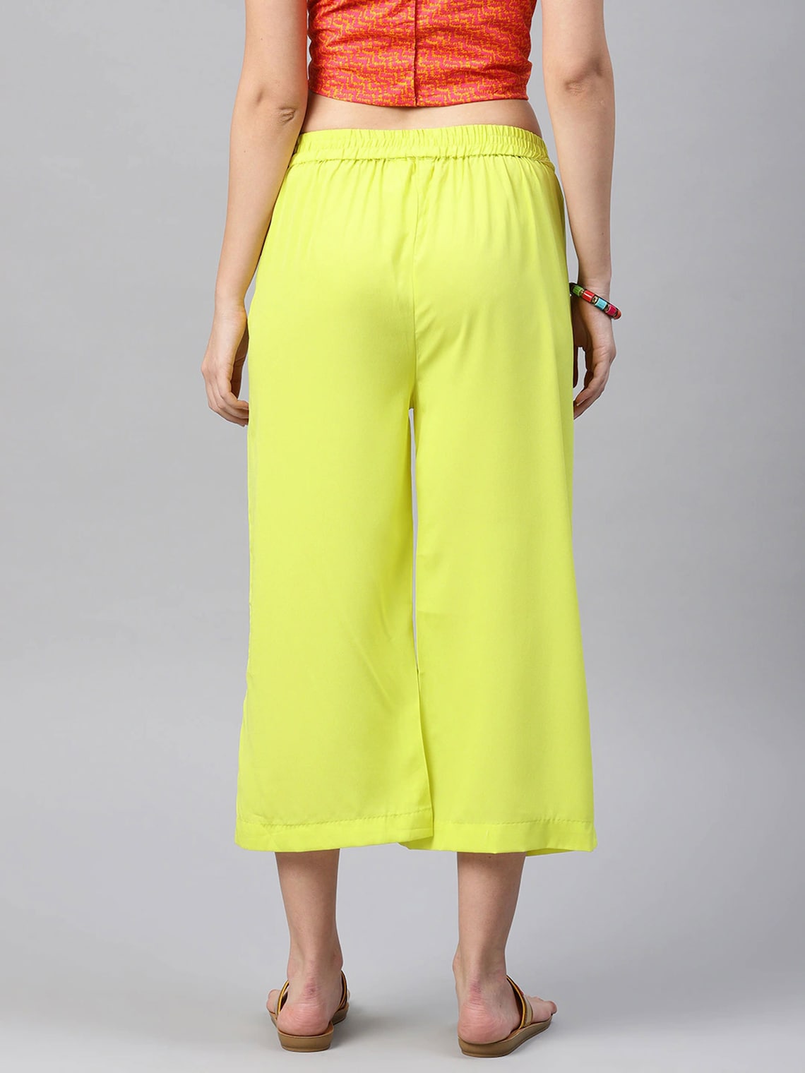 Lime Green Trousers Cropped Pants Yoga Pants Leggings Etsy