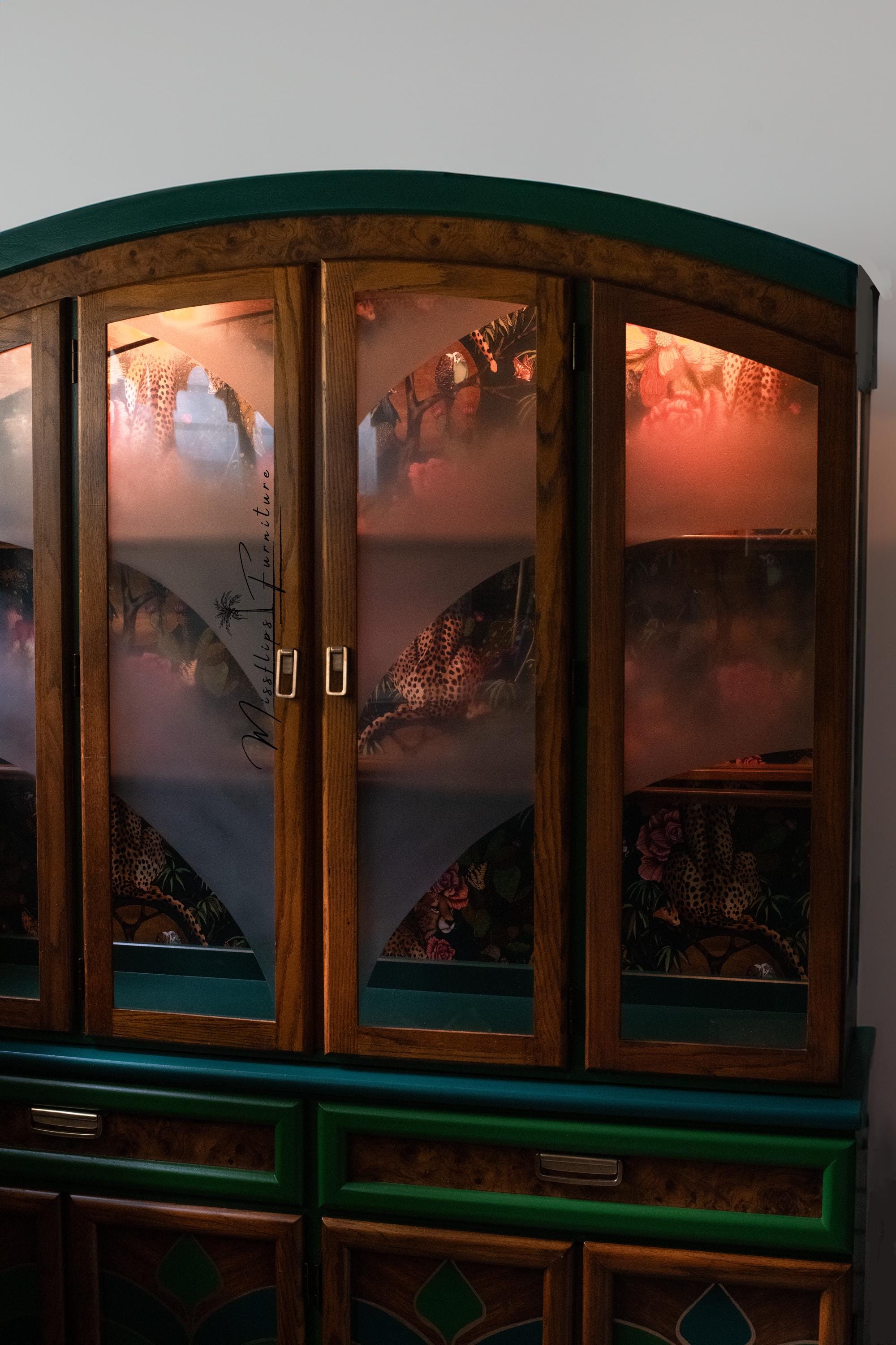 SOLD** Green China Cabinet - Etsy