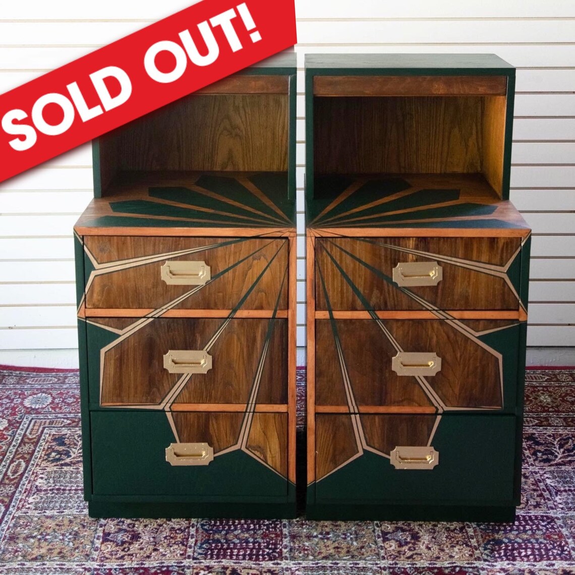 SOLD Sunburst Nightstands - Etsy