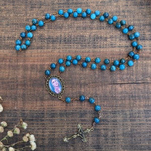 Turquoise Glass Rosary