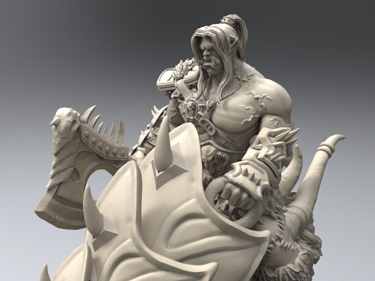 Mundo de warcraft ork rider stl archivo impresión 3d | Etsy