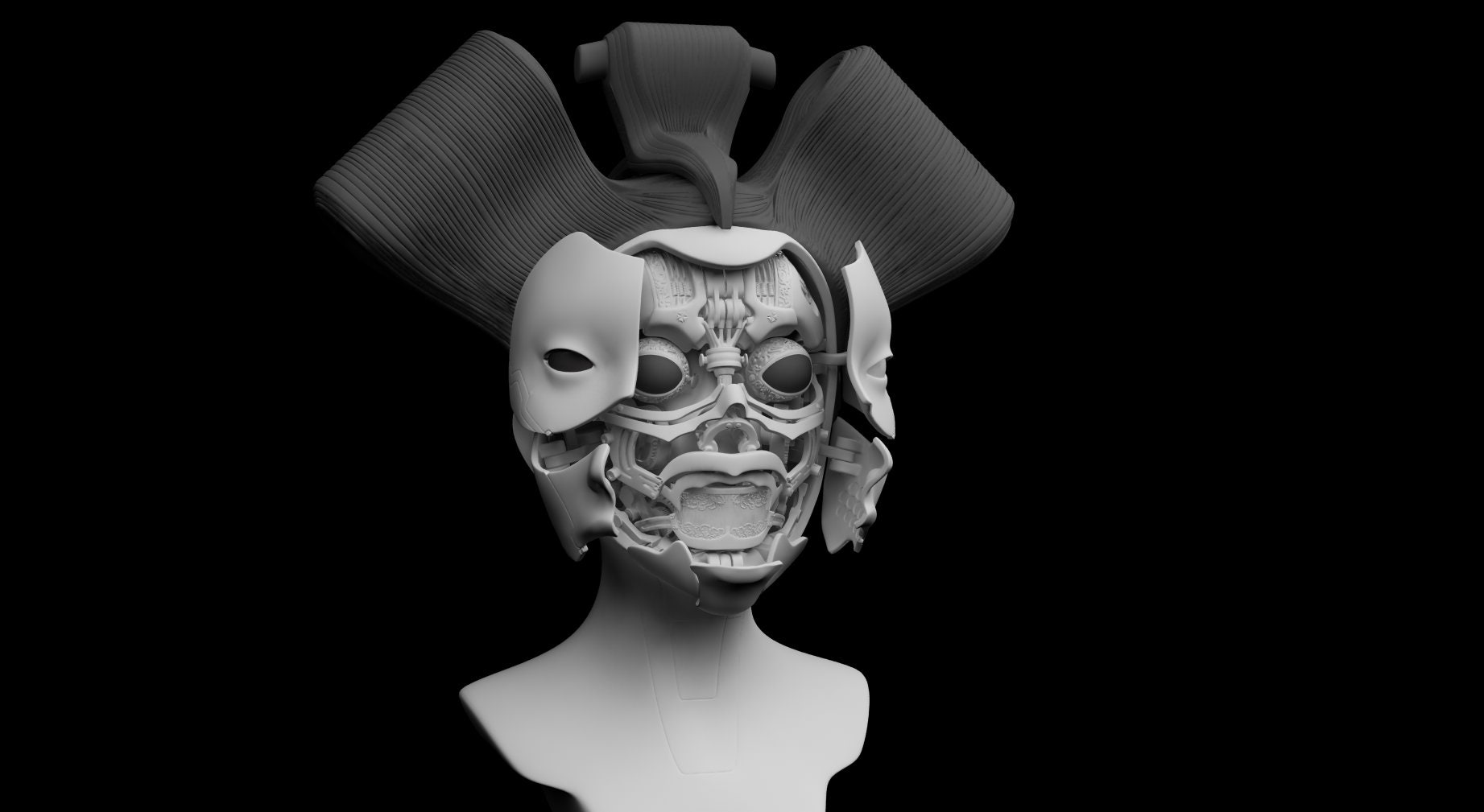 Ghost in the shell geisha 3d stl file | Etsy