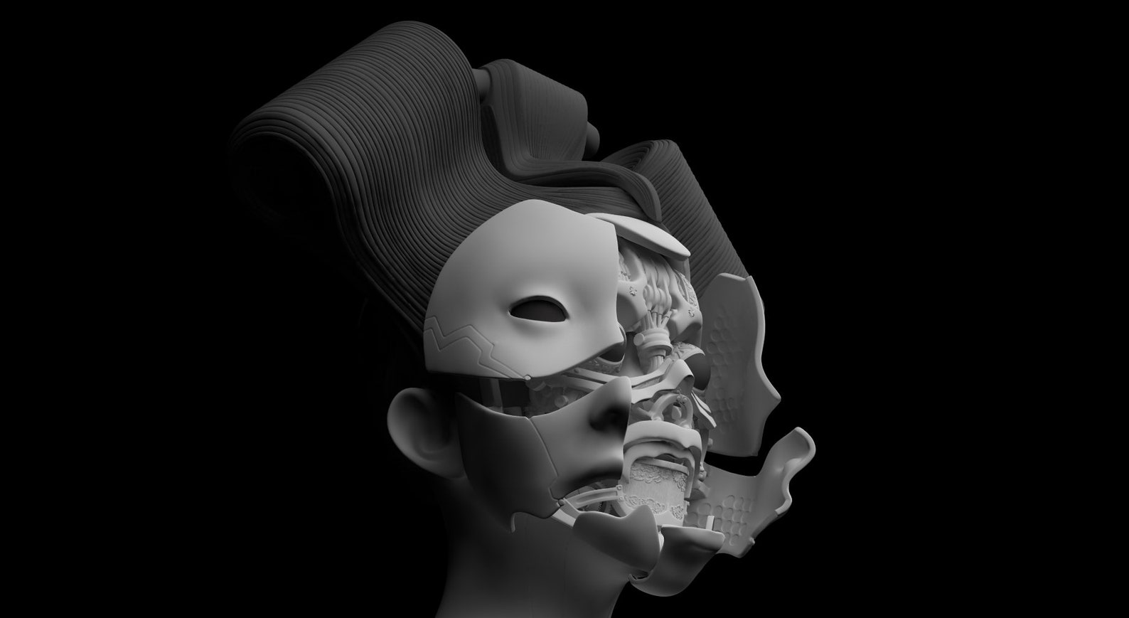 Ghost in the shell geisha 3d stl file | Etsy