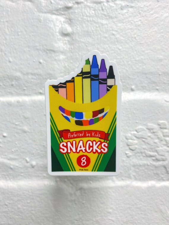 Eating Crayons Sticker Etsy