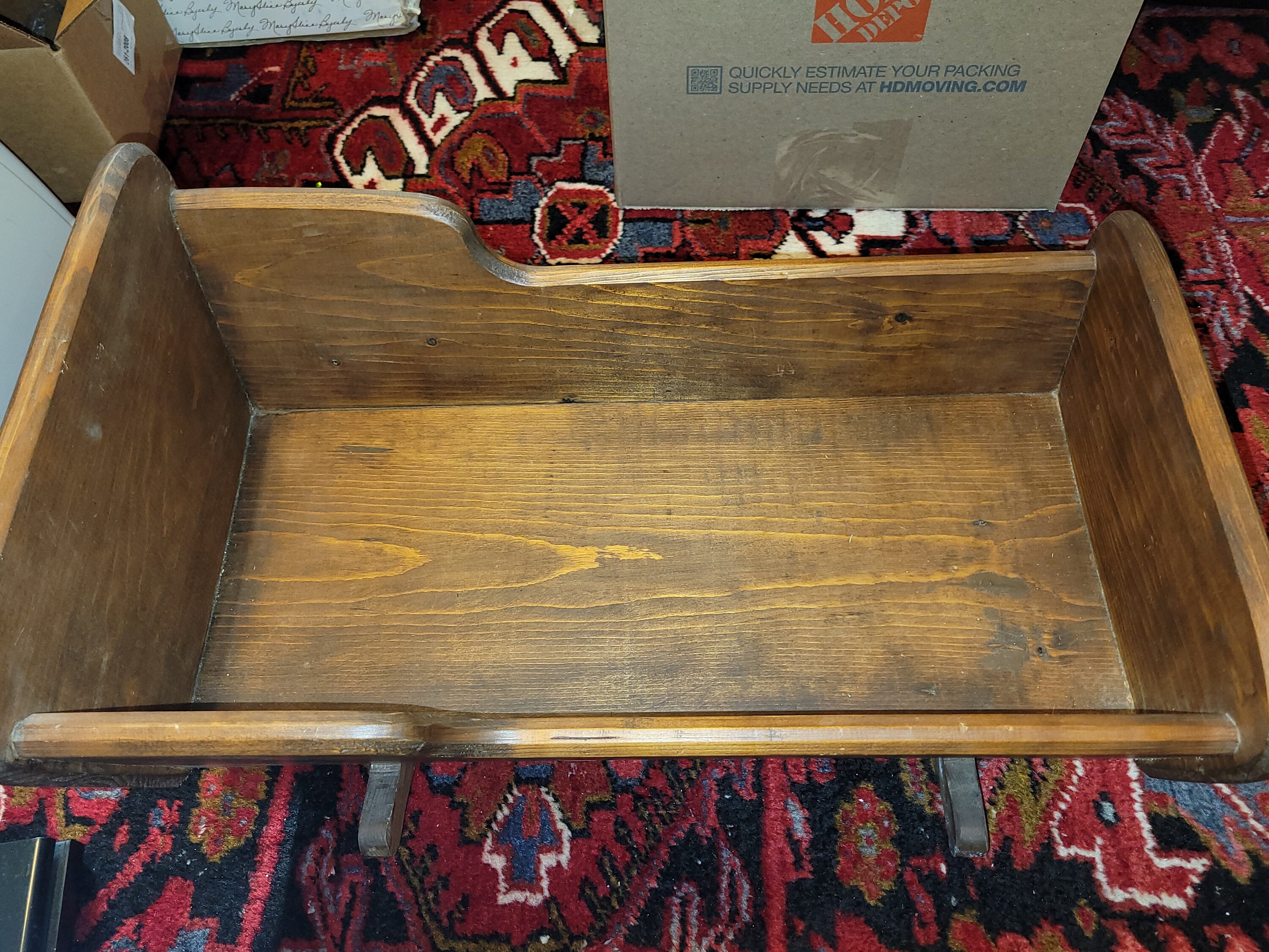 Vintage Handrcrafted Solid Wood Baby Doll Crib Etsy