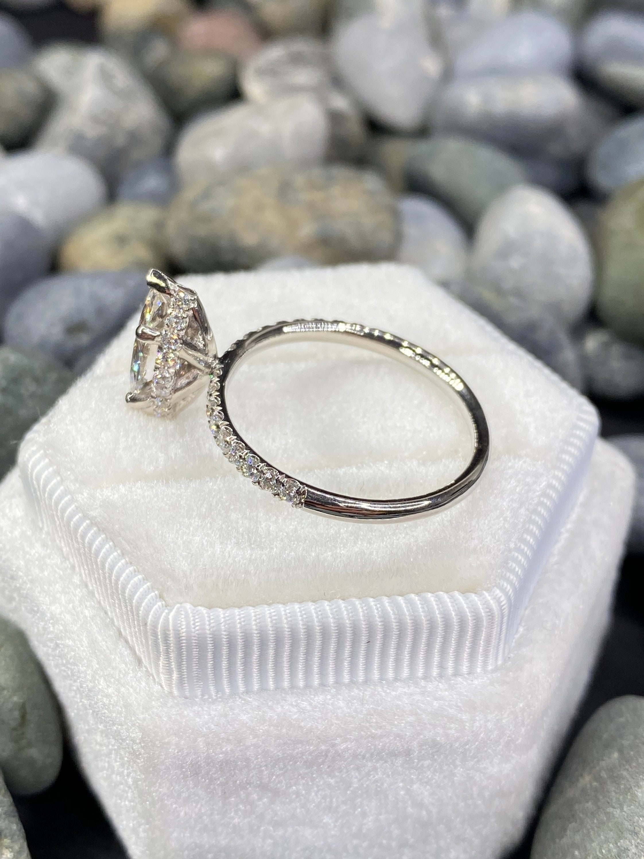 Lab Grown Diamond Marquise Cut Diamond Engagement Ring 14K - Etsy