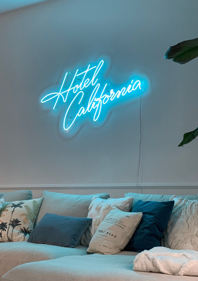Hotel California Neon Sign / Music Wall Art Neon Sign Bedroom - Etsy