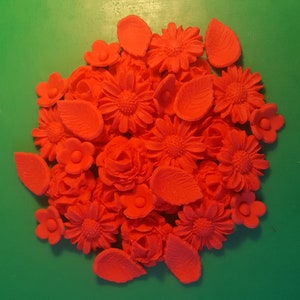 Essbare 3D handgemachte essbare Blumenstrauß 36 Rosen Blumen, Cupcake Tortenstecker, Dekoration Taufe, Babyparty, 30 Farben