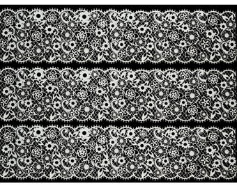 3 x Simply Heaven Edible Ready Made Cake Lace made from mat 59, total length of 1 package is 108cm ( 42 inch)