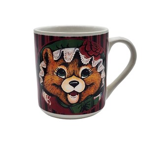 Vintage Bear In A Bonnet Christmas Mug