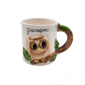 Caneca De Café Vovô Coruja Vintage