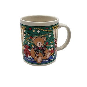 Vintage Gibson Teddy Bear Christmas Coffee Mug