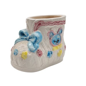 Vintage Baby Bootie Planter, Children Baby Room Decor