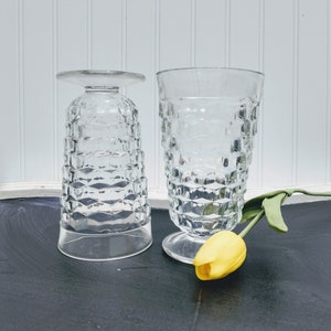 1980&#39;s Lancaster Colony American Whitehall Footed Iced Tea Tumblers