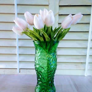 Vintage Green Glass Vase/Hoosier Glass