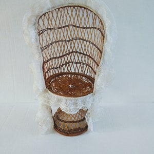 Vintage Wicker  & Rattan Peacock Chair