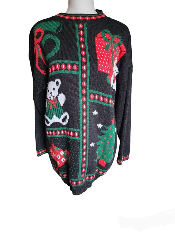 Vintage Black Pullover Christmas Sweater