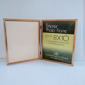 Vintage Hinged Double Picture Frame 8x10