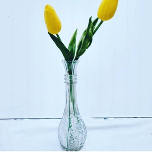 Vintage Clear Glass Vase