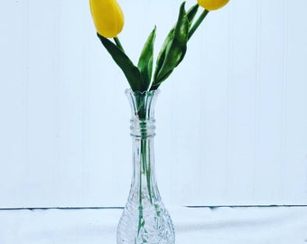 Vintage Clear Glass Vase