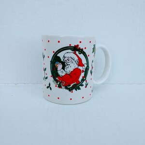 Taza de Papá Noel vintage, taza de Navidad