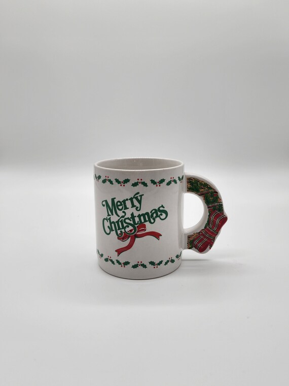 Vintage Christmas Coffee Mug Merry Christmas Mug
