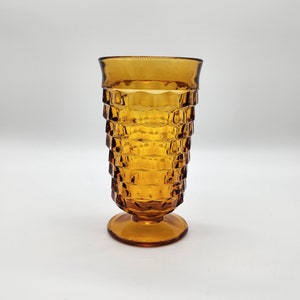 Vintage Amber Whitehall Footed Glasses
