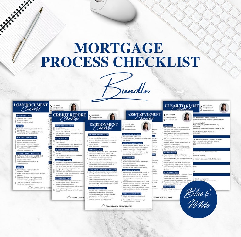 Mortgage Process Checklist Mortgage Broker Templates Loan Etsy