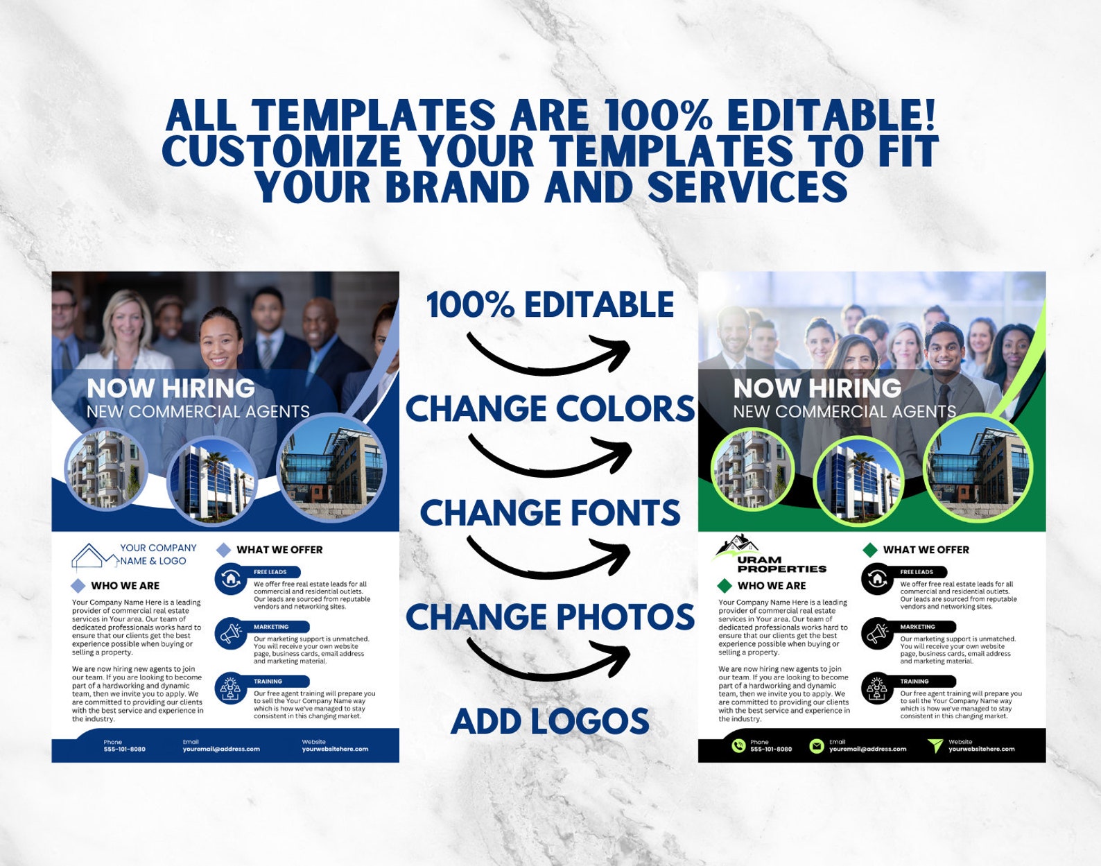 Commercial Real Estate Flyer Template: Agent Marketing (canva Editable ...