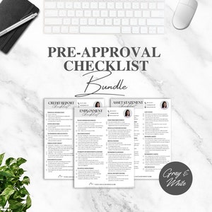 Mortgage Pre-Approval Checklist | Mortgage Broker Templates | Loan Officer Social Media | Mortgage Checklist|  Loan Officer Marketing |
