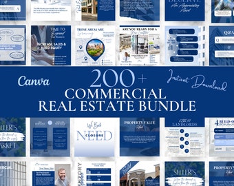 Commercial Real Estate Templates: 200+ Social Media Posts (Canva Editable)