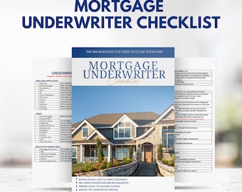 Mortgage Underwriter Checklist: Loan Pre-Approval Tool (PDF)