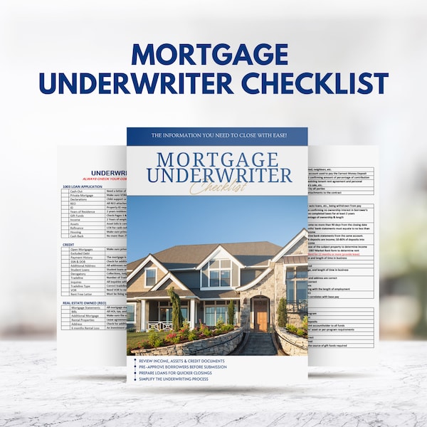 Mortgage Pre Approval Checklist Etsy