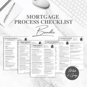 Mortgage Process Checklist | Loan Approval Checklist | Loan Officer Social Media |  Mortgage Underwriting | Mortgage Marketing | Gray