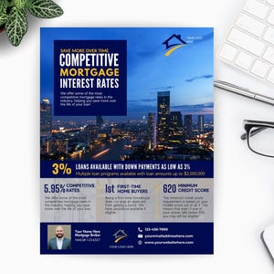 Mortgage Marketing For Interest Rates | Mortgage Social Media | Mortgage Flyers | Mortgage Advertising | Mortgage Interest Rate Flyers