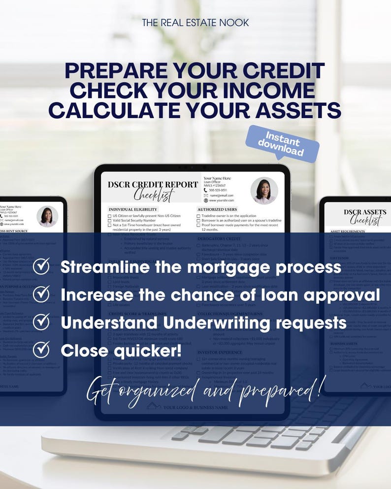 Dscr Worksheet.pdf DSCR Loan Checklist Bundle: Real Estate Investor Guide (PDF Download ...