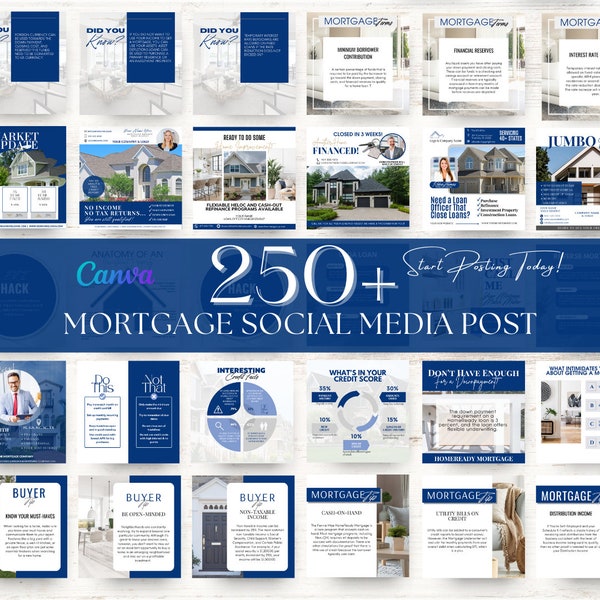 250+ | Mortgage Loan Officer Marketing | Mortgage Broker | Mortgage Marketing | Loan Officer Templates | Mortgage Social Media | MLO