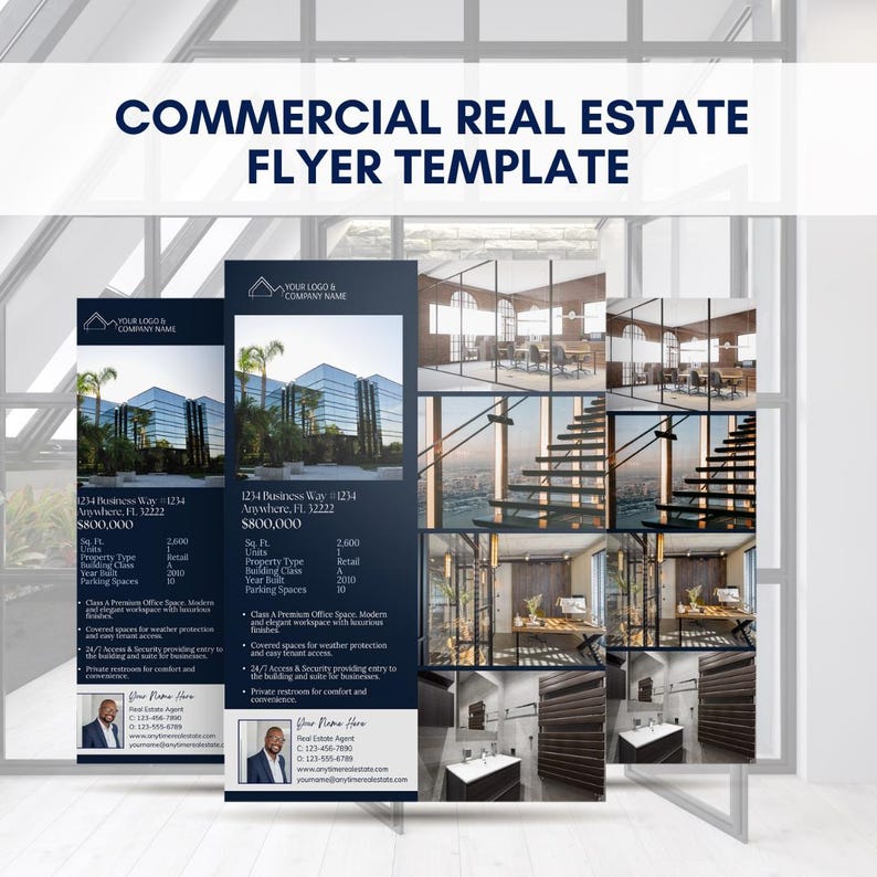 Commercial Real Estate Flyer Template: Agent Marketing (canva Editable ...