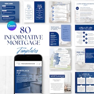 80 Informative Posts | Mortgage Infographics | Mortgage Loan Officer Marketing | Mortgage Broker Templates | Mortgage Flyers | Real Estate