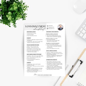 Loan Document Checklist | Mortgage Broker Templates | Loan Officer Social Media | Mortgage Checklist|  Loan Officer Marketing | Real Estate