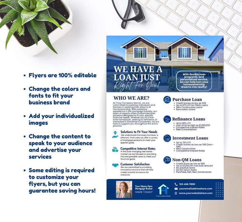 Mortgage Marketing Flyer Template: Real Estate Social Media (canva Pro ...