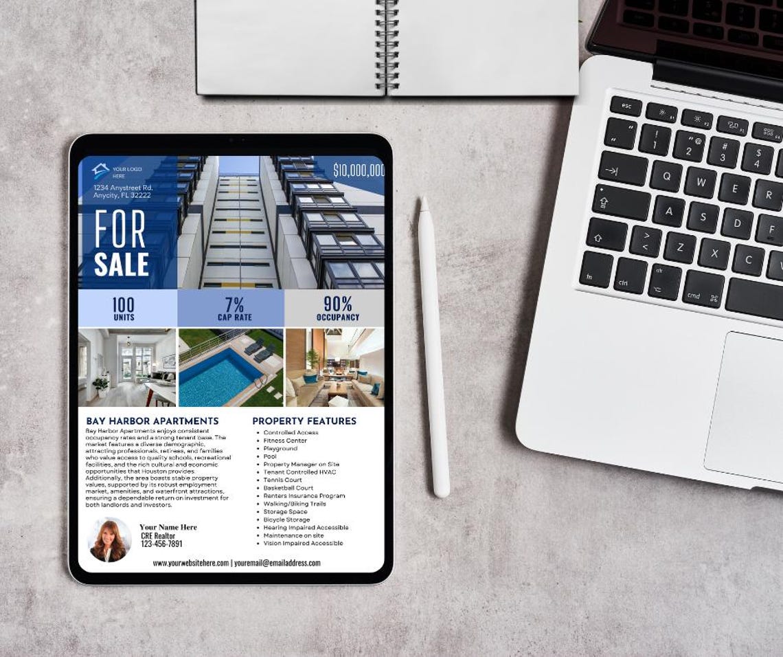 Commercial Real Estate Flyer Template | Agent Marketing (canva Editable ...