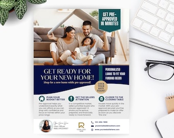 Mortgage Flyer Template: Loan Officer Social Media Marketing (A4 Canva)
