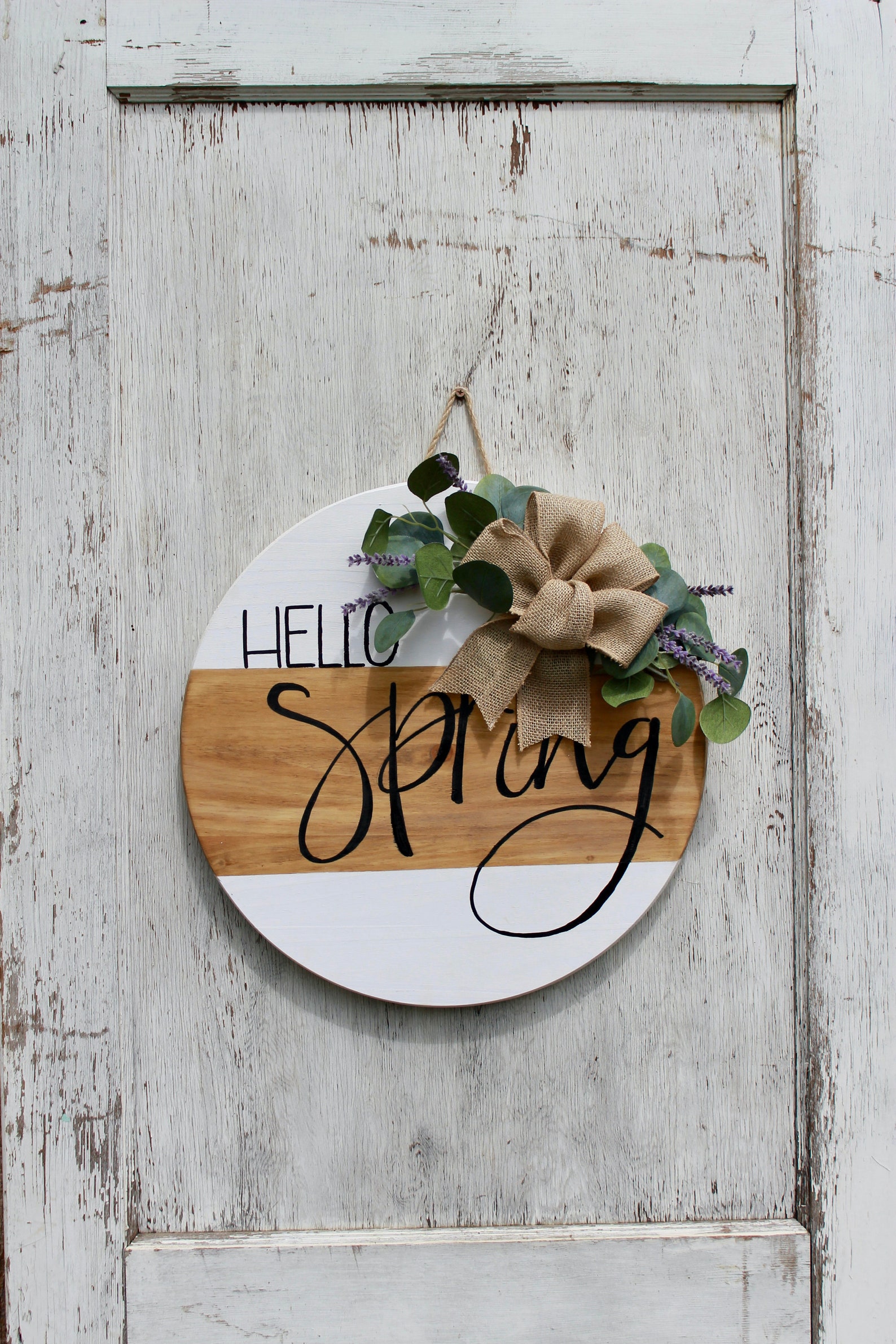Hello Spring Door Hanger Etsy
