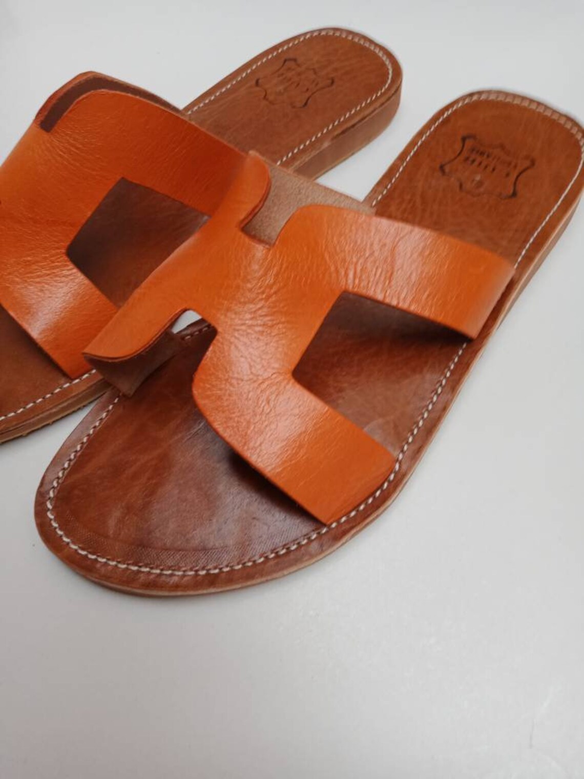 Hermes style sandals/ summer shoes/ Moroccan leather sandals Etsy