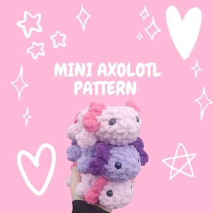 mini axolotl crochet pattern pdf digital download